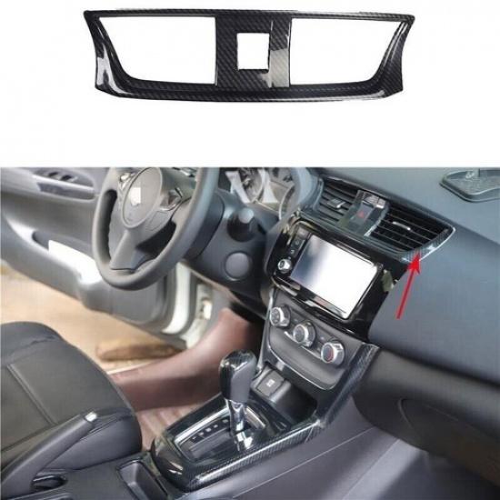NEW Carbon Fiber Middle Air Outlet Vent Cover For Nissan Sentra Sylphy 2013-