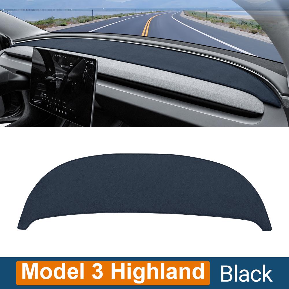 Car Dashboard Cover Mat Avoid Light Pads Anti-UV Carpets For Tesla Model Y Juniper 2025 2026 Model 3 Highland 2024 Accessories