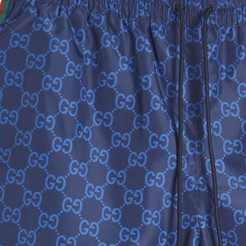 Gucci FW25 Lido Collection Beach Shorts Men's Marine Blue 815602-XHAJ3-4735