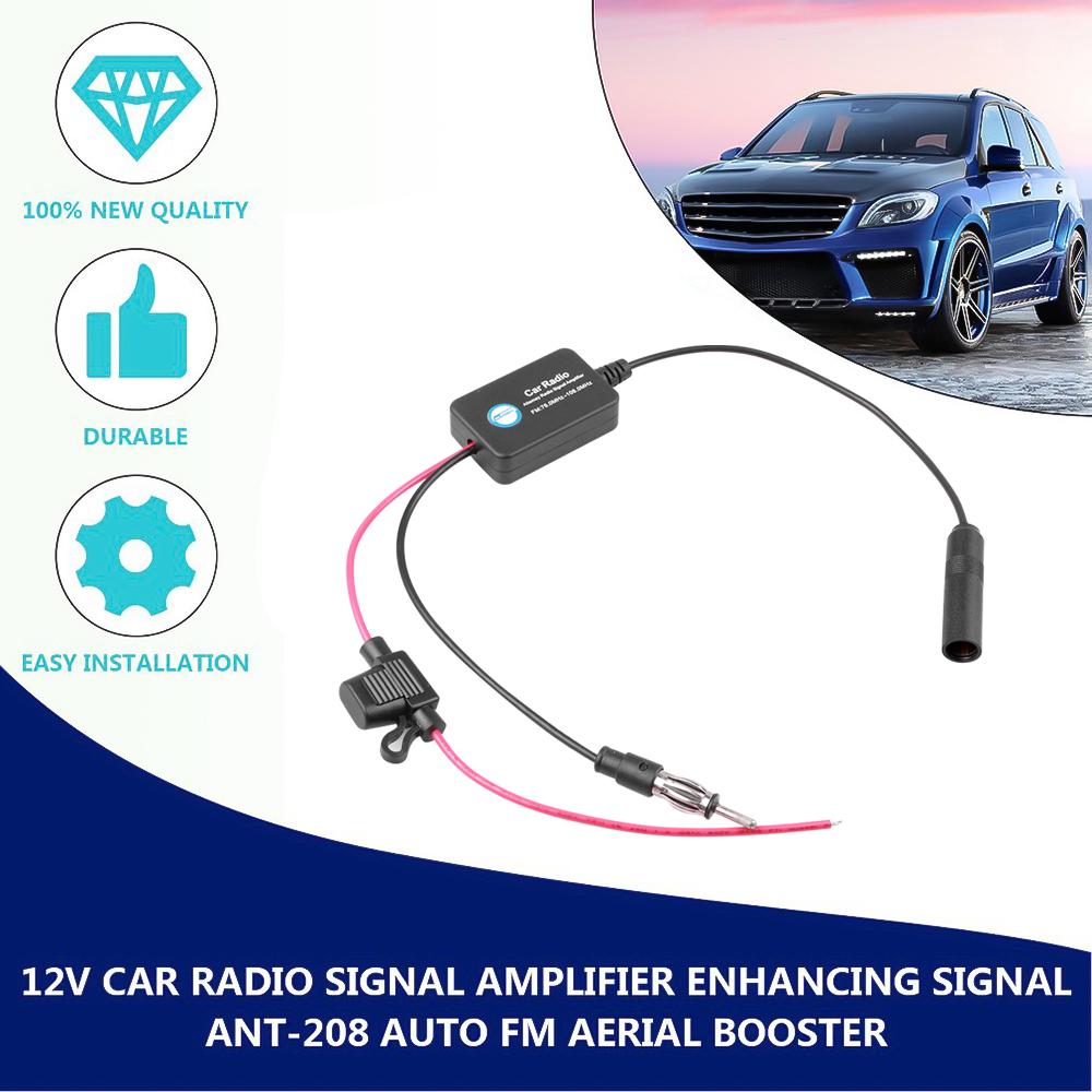 3 in 1 12V Aerial SMA Amplifier DAB FM AM Car Radio Anti-interference Amp Signal Booster Car Antenna 76-108MHZ For Marine Boat