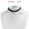 Court style aristocratic temperament collar choker imitation pearl love Korean velvet necklace