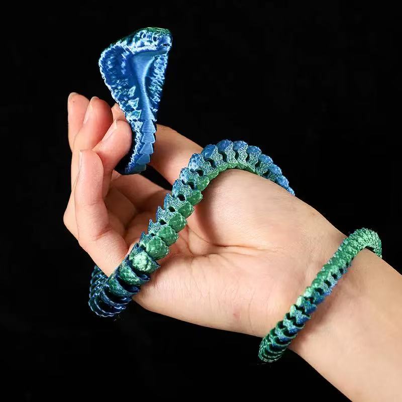 3/10Pcs Random Color Cobra Statue Car Dashboard Ornament Home Office Desktop Decoration Collectible Figurine Birthday Christmas