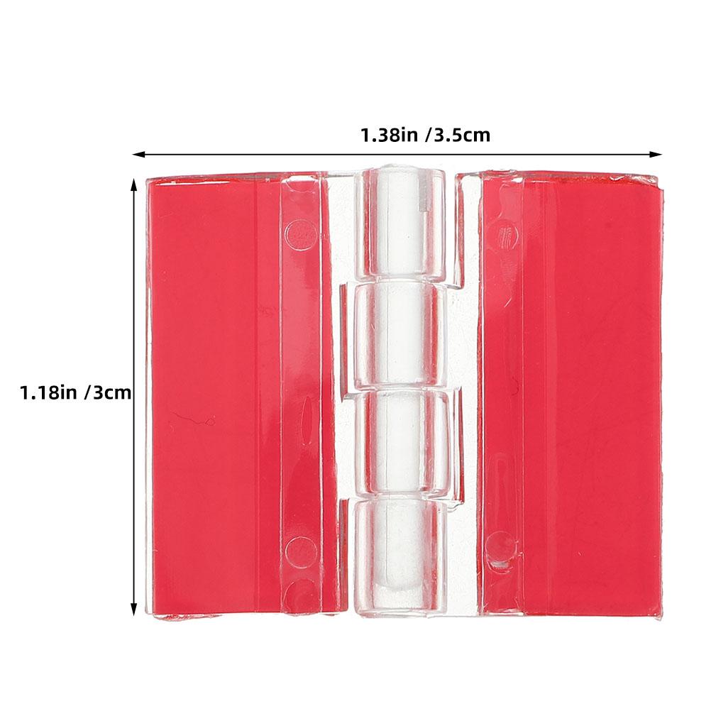 6Pcs Clear Acrylic Hinges 35x25mm Self-Adhesive Transparent for Small Crafts Cabinets Wooden Boxes Strong Adhesive Portable