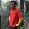 Li Ning Running Series Hooded Waterproof Breathable Quick-Dry Reflective Print Outdoor Running Trail Running Jacket Unisex Jacket Red Yellow ACFV005-4