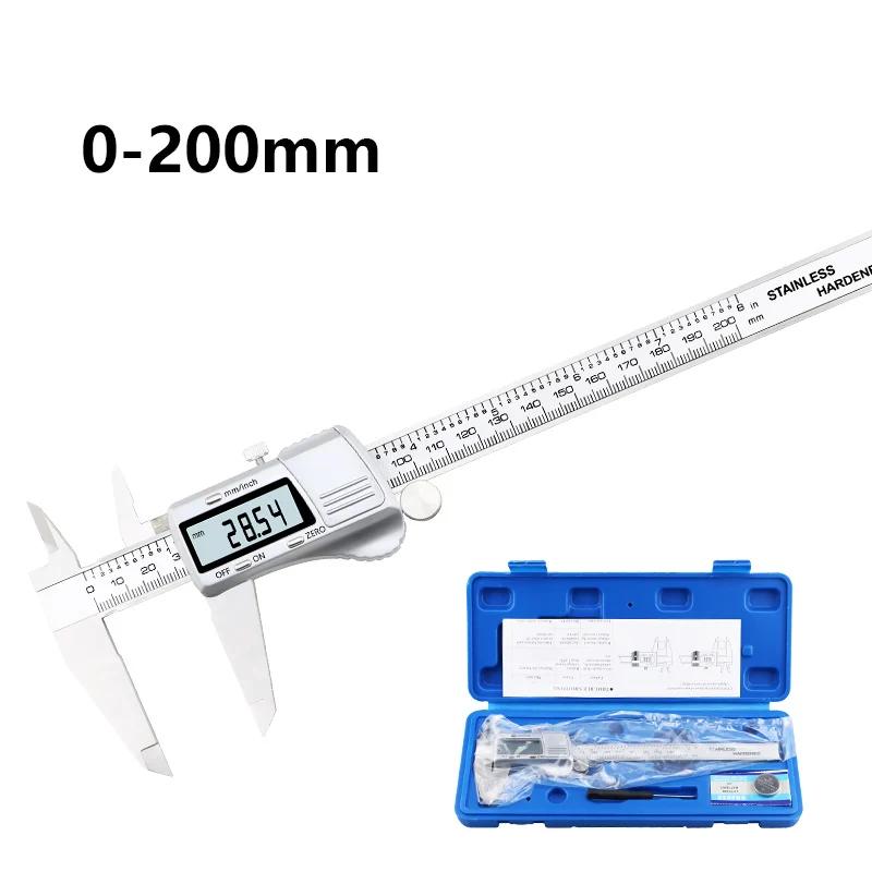 Industrial Digital Vernier Calipers LCD Caliper Gauge Electronic Measuring Stainless Steel Caliper 0-150 0-300 0-200mm