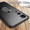 For Vivo iqoo z10 lite Case Finger Metal Ring Kickstand Phone Case Car Holder Matte Soft Silicone Housing for VIVO IQOO Z10 Z10 Lite Phone Casing
