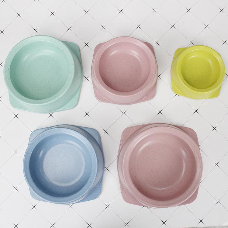 Bamboo Fiber Pet Bowl - Dog & Cat Feeder with Macaron Colors in Large, Medium, Small Sizes