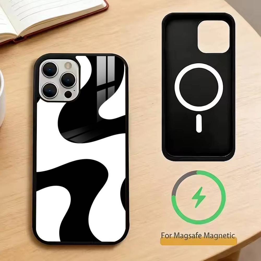 

Abstract wavy line art design Phone Case For iPhone17,16,15,14,13,12,11 Plus,Pro Magnetic with Magsafe Wireless Charging iPhone11PROMAX