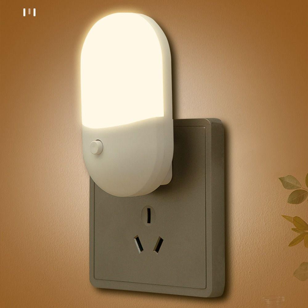 Mini Bedroom Light Socket Plug In Energy Saving Hallway Socket Lamp Kids Light Led Night Light