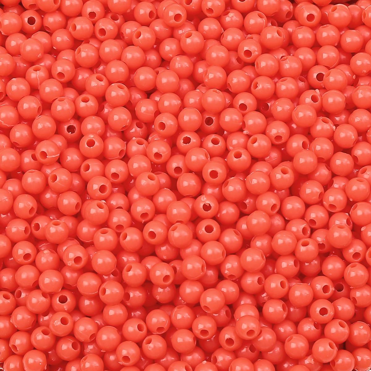 

900 шт. Акриловые бусины Однотонные Круглые Свободные Разделительные бусины для Изготовления Ювелирных Изделий DIY Браслеты Ожерелье персиковый