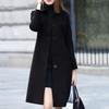 Damen Herbst Winter Wollmantel Umlegekragen Einreihig Locker Mittellang Dicker Warm Halten Mantel für Pendeln Dating Reisen