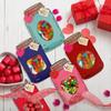 25/50 Stück Valentinstagskarten Klare Versiegelte Beutel Herz-Fenster Valentinstags-Austauschkarten Kraftpapier Süßigkeiten-Verpackungsbeutel