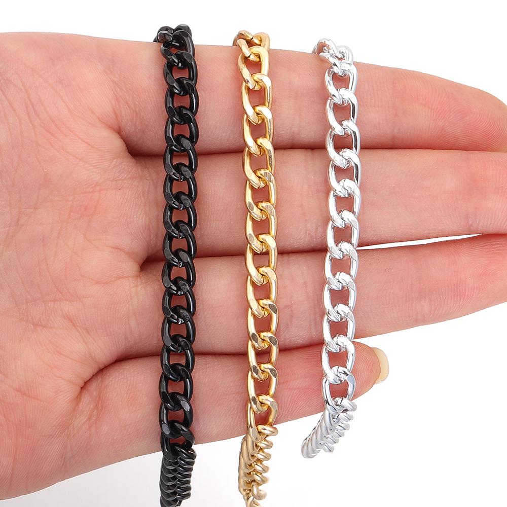 5Yards/Roll Aluminum Chains Metal O-Shaped Twist Link Chains For Jewelry Making DIY Necklace Bracelet Clothing Bag Accessories