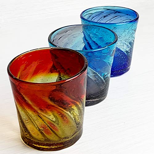 Kubagasaya Ryukyu Glass Ryukyu Glass Rocks Glass Okinawa Souvenir Churaumi Rocks Glass Purple x Blue Cold Tea Glass Cup Cup