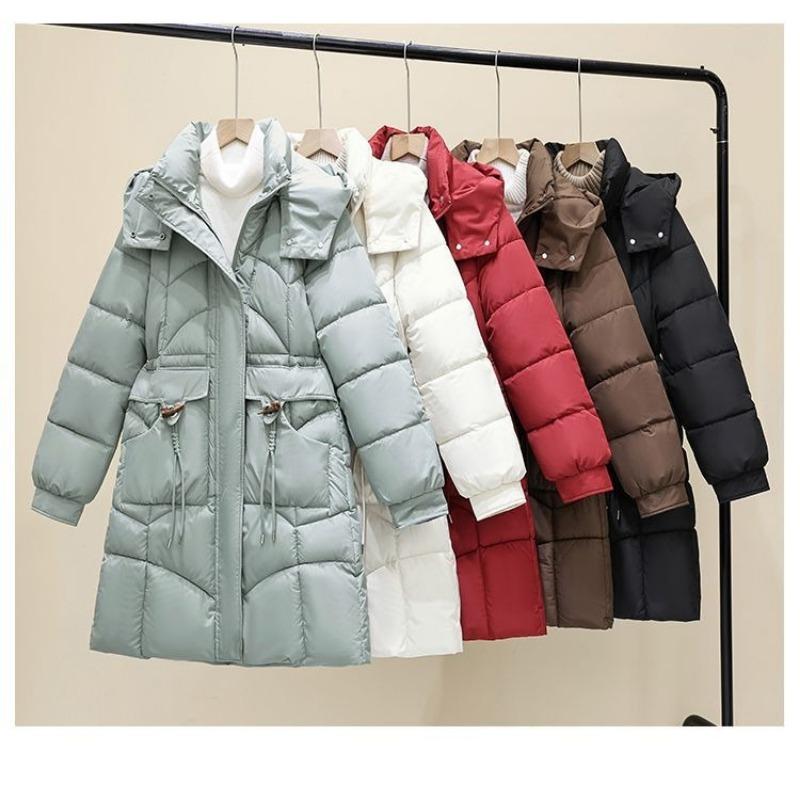 Thick Warm Winter Women Long Cotton Coat Slim Fit Fashion Padded Jacket Outfit