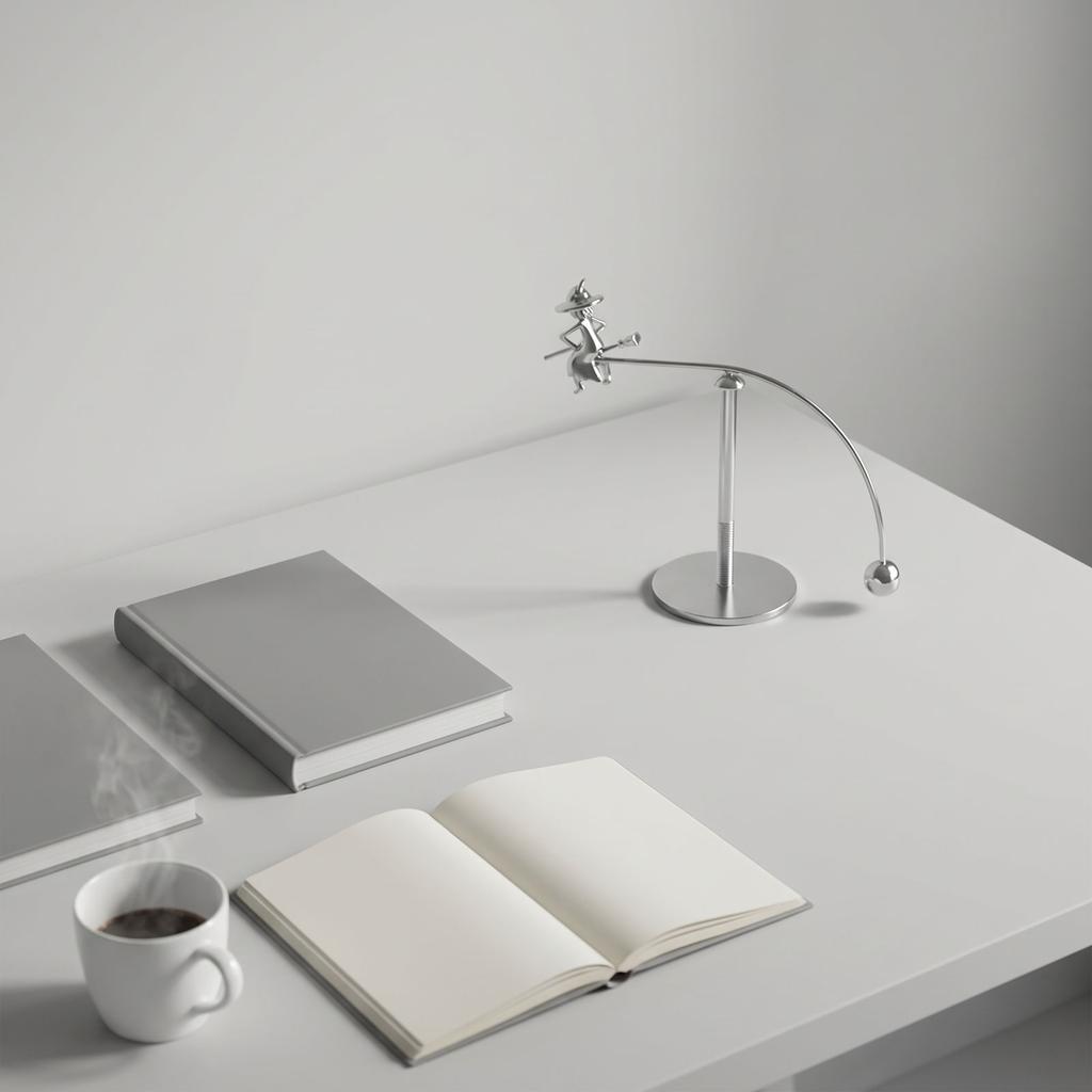 Metall Hexe Balancekugel Wobbler Ornament