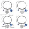 Stitch Cartoon-Figur Herz Graviertes Metallarmband Zum Verschenken Und Für Frauen Männer