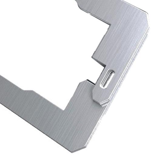 10Pcs Dual-Plate Wall Plate Spacers Stainless Steel Flush Fit Device Leveling Plate Loose Wall Electrical Outlet Switch Repair Receptacle Spacer