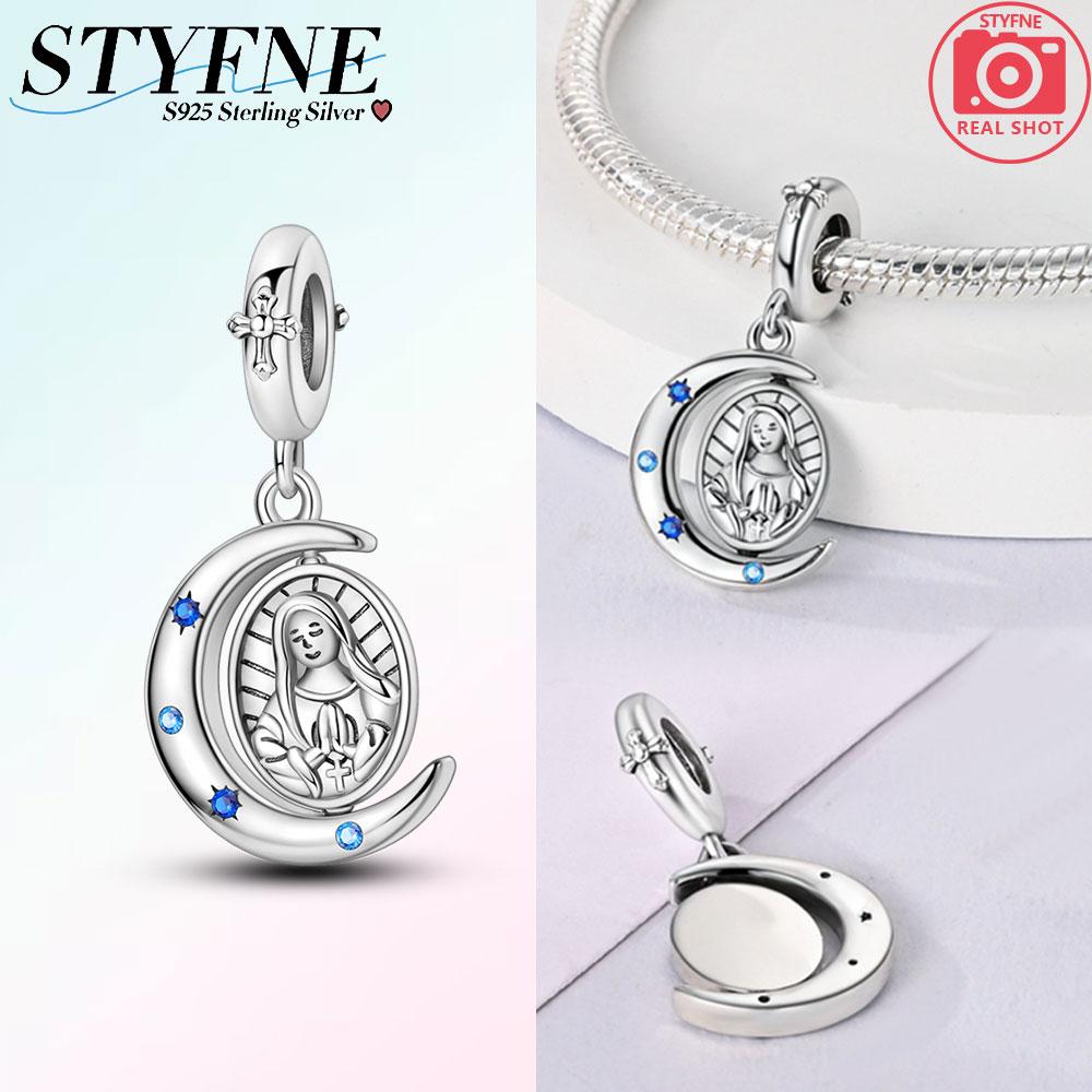 

Original Charms Copper Blue Moon And Virgin Mary Pendants Fit Charms Plata Bracelets For Women Jewelry Making Fine Gifts