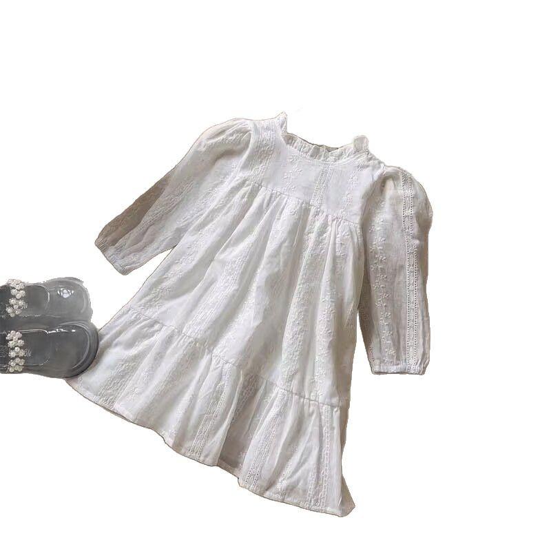 Girls Spring Autumn Long Sleeve Embroidered Princess Dress Stylish Baby Party Gown For Kids