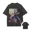 Dragon Ball Son Gohan  Men Summer Washed Tshirt Harajuku Vintage Streetwear Women Casual Shortsleeved Top  Cotton Tee