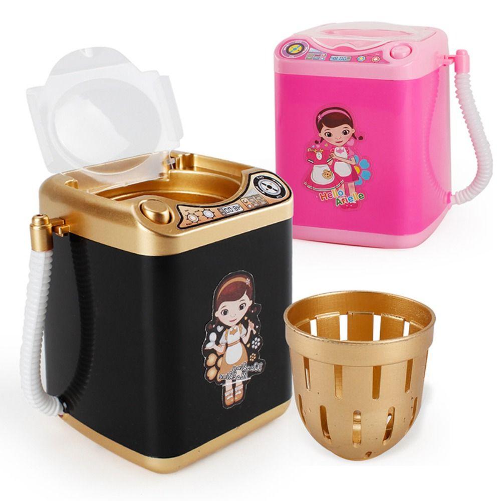 Simulated Mini Electric Washing Machine Portable Electric Dehydration Washer Pretend Play