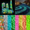 50-Pack 9mm Octagonal Fluorescent Stones for Garden or Fish Tank