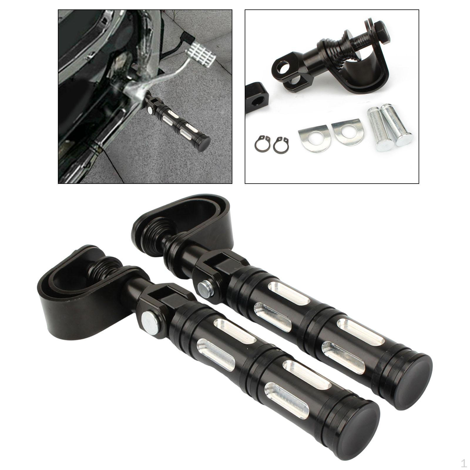 

Footrest Bracket for Modified 25-32mm Multifunction Rear Pedals, Replacement Footrests чорний