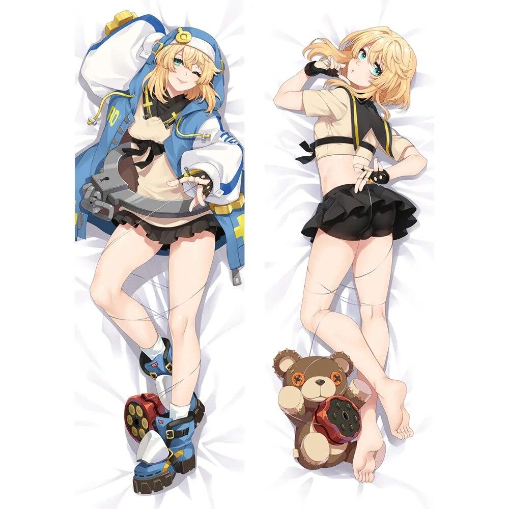 Наволочка для тела Dakimakura Guilty Gear Bridget, постельное белье, обнимающая наволочка, 2WAY, двусторонний чехол из персиковой кожи с принтом A 40x120cm Peachskin