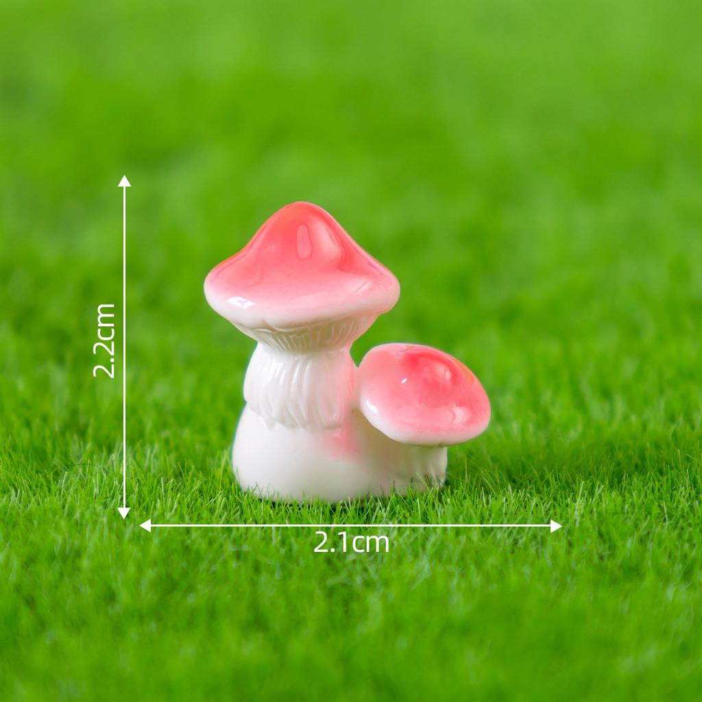 Cute Cartoon Style Resin Mushrooms For Diy Succulent Garden Miniature Decoration