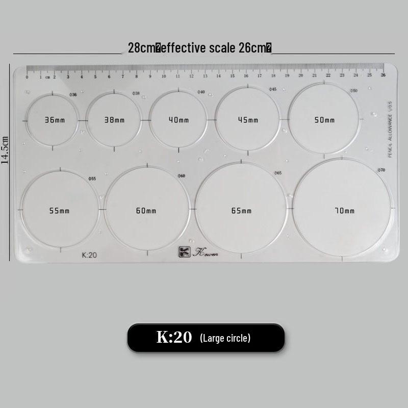 Kewen Transparente Lineale & Multi-Ellipsen Zeichenschablonen für Architektur & Technische Zeichnung