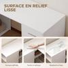 L-Shaped Corner Computer Desk, 3 Drawers, 5 Open Compartments, 140 x 100 x 75 cm, White