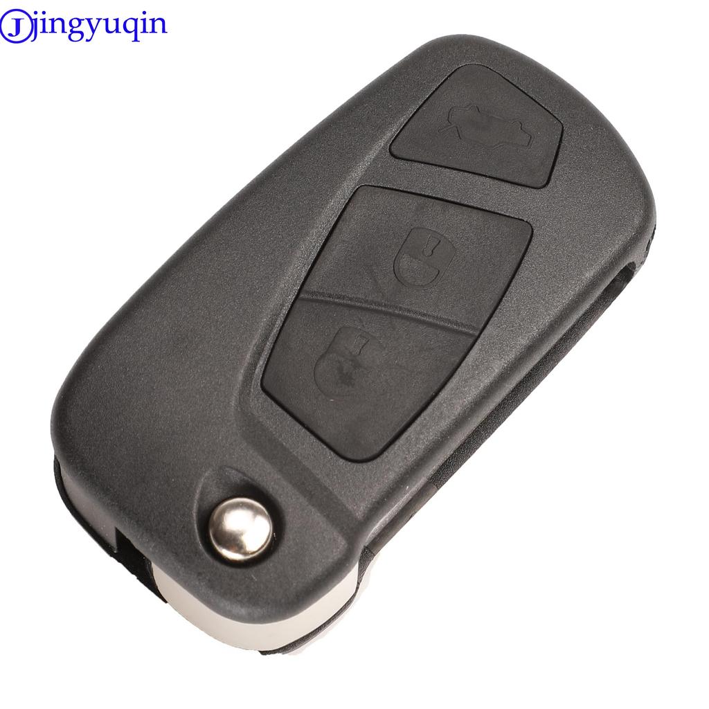 Jingyuqin Replacement 3Buttons Remote Car Key Shell Cover For Ford KA 3 Button Remote Flip Key Case