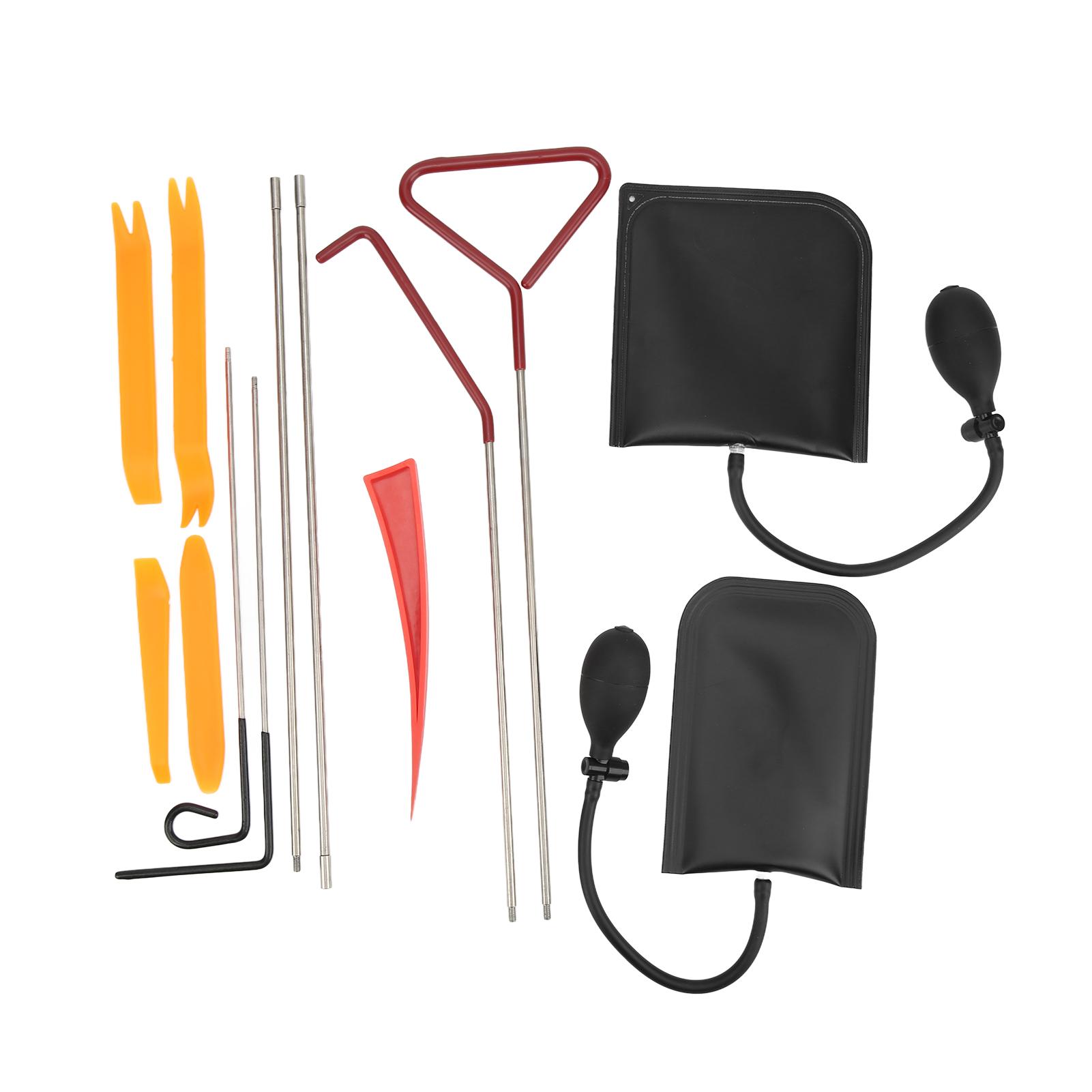 

Набор из 13 предметов Инструмент для вскрытия автомобильных дверей с захватом с длинным рычагом, клинья, надувная подушка, инструмент для снятия автомобильной обшивки, установщик