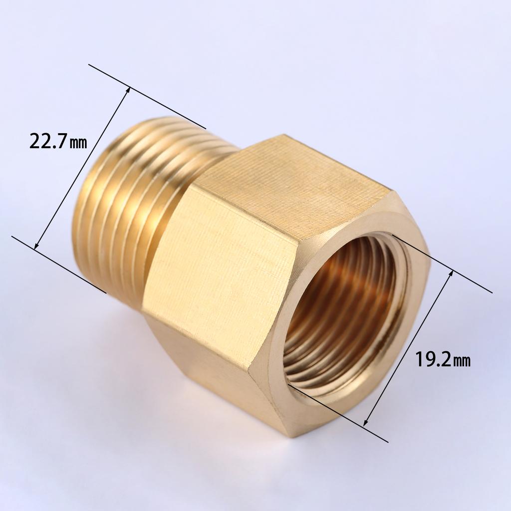 Mässingsgasadapterkonverterare W21.8 till G5/8 eller G5/8 till W21.8 cylinderregulatorkontakt för cylinder till akvarium CO2-regulator