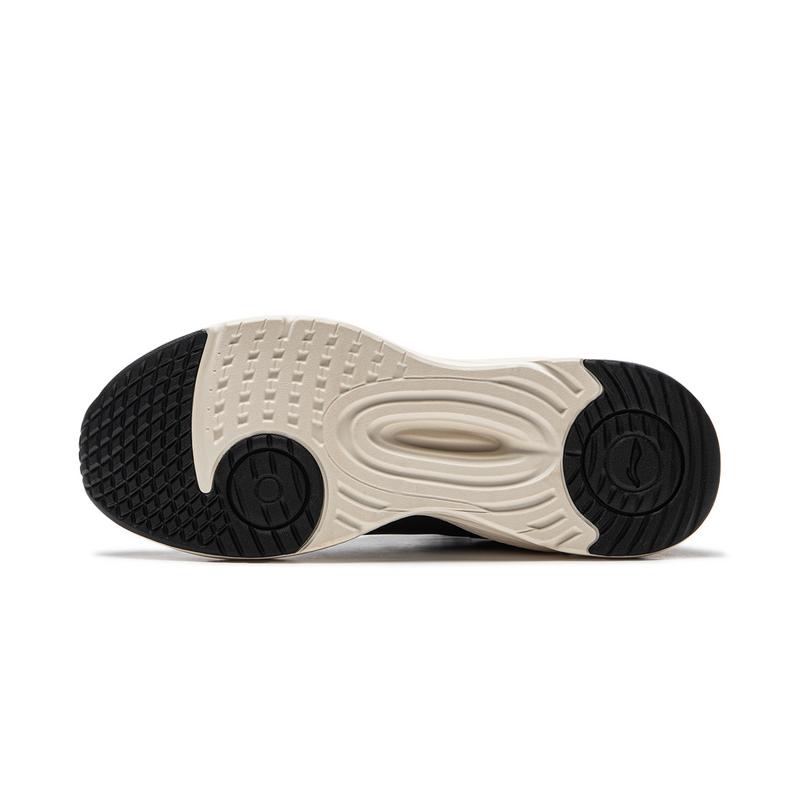 Li-Ning Minimalist Versatile Shock Absorbing Non-Slip Wear-Resistant Low-Top Casual Shoes Women Sneaker Black AGLU258-1