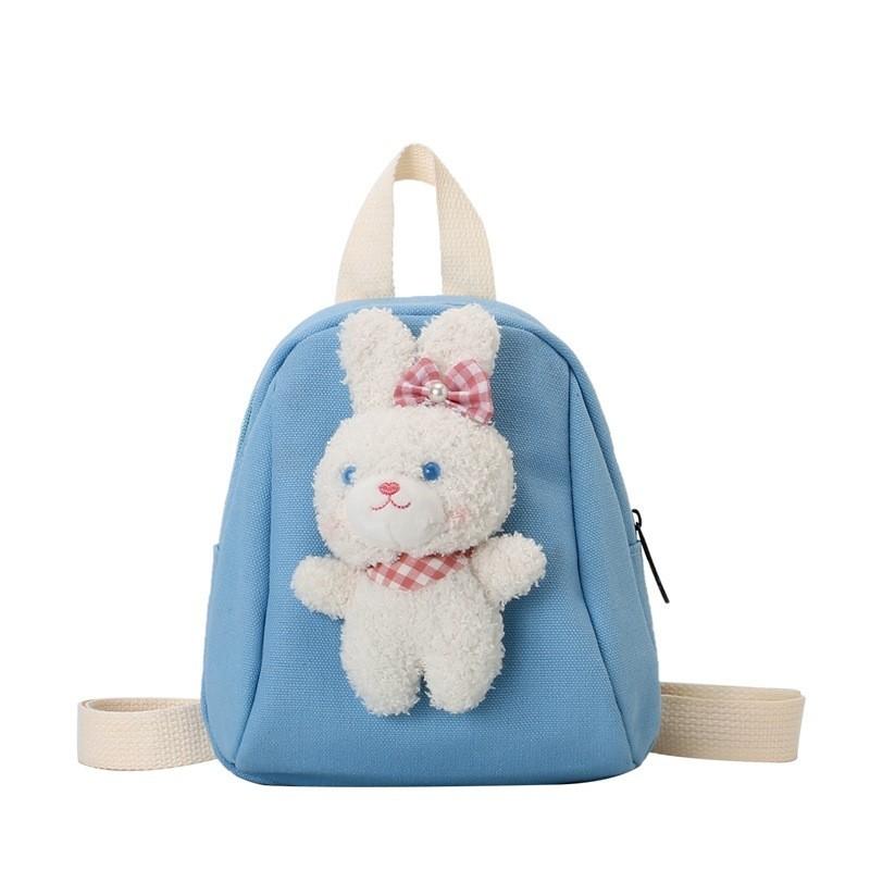Adorable Korean Style Cartoon Bunny Children's Backpack Cute Lightweight Canvas Bag