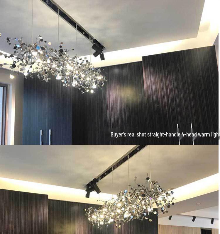 Nordic Modern Leaf Blade Chandelier for Living Room, Window Display, or Bar Counter