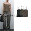 Spring New Women's Clothing Fashionable Bandage Dress Inner Match Sexy Lace Edge Camisole with Narrow Straps Tops 5139839