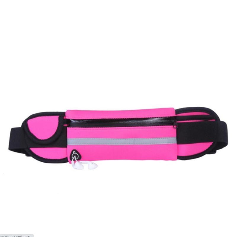 

Running Waist bag Men Women Marathon Cycling Multi-functional bags With Water Bottle Waterproof Phone bag unisex Waist Belt pack рожевий