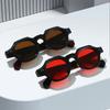 New Fashion Small Polygon Square Sunglasses Women Retro Rivets Shades UV400 Men Red Blue Sun Glasses