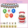 Kit de Suprimentos para Festa de Aniversário Roblox com Banner Vibrante, Balões e Toppers de Bolo para Crianças