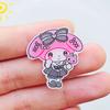 10 Pcs New Kawaii Cartoon Animal Rabbits, Puppies Series Acrylic Flat Diy Jewelry Children Gift Hairpin Accessories A89