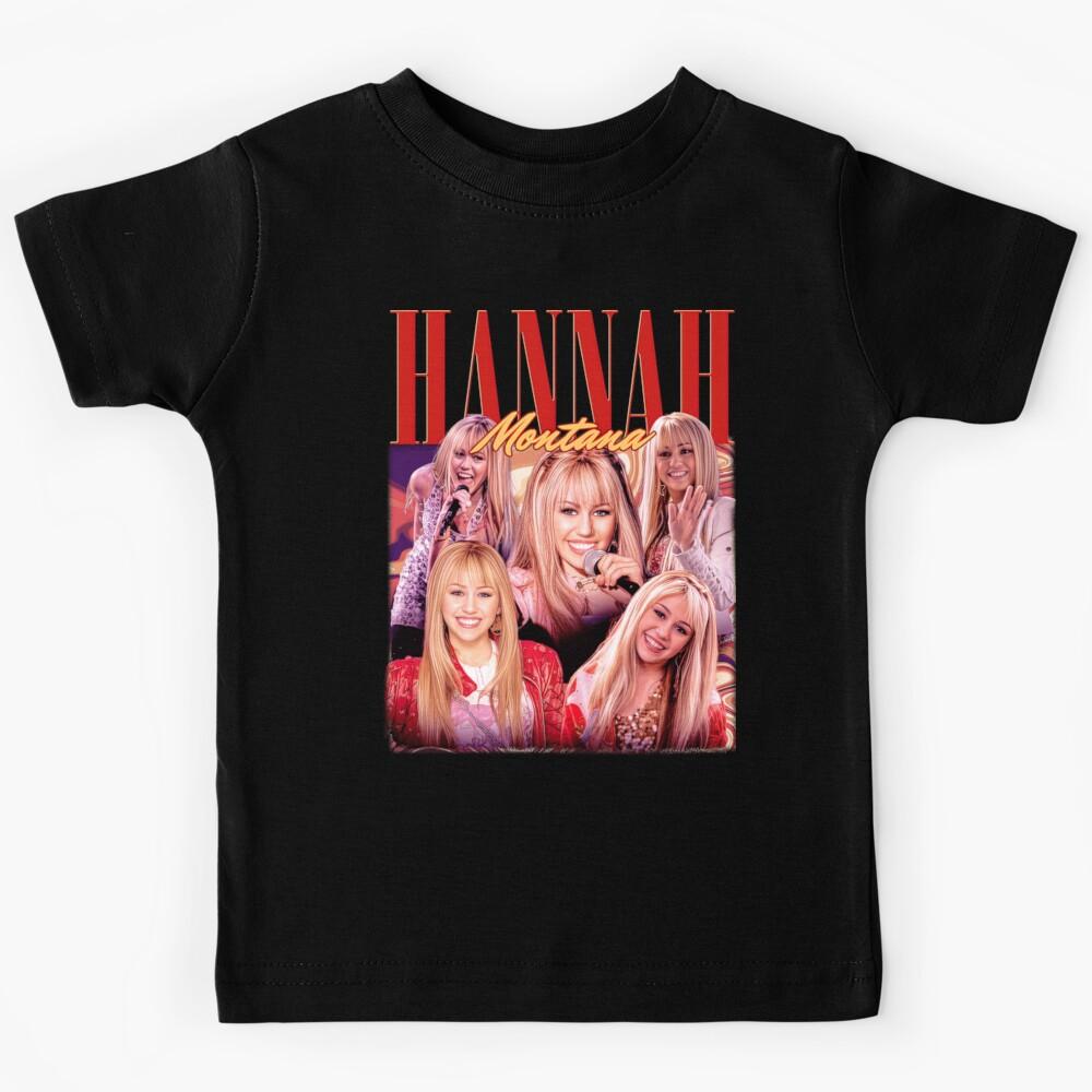 Hannah Montana Vintage Bootleg Collage Y2K Pop Star Aesthetic Classic T-Shirt Kids T-Shirt 110