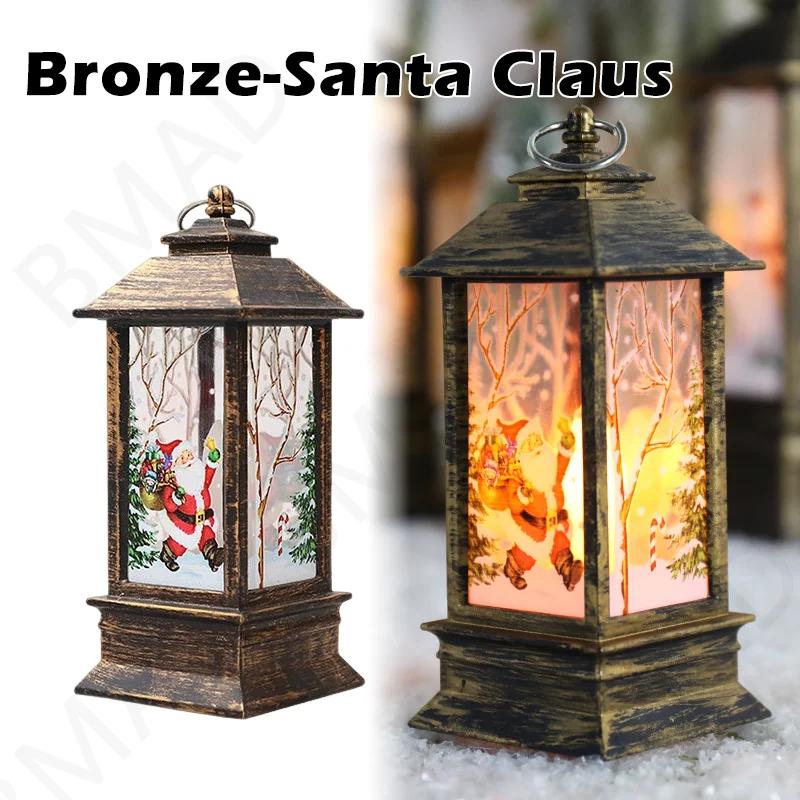 Christmas Home Decoration Products Xmas LED Lantern Candle Decorative Tea Lights Christmas Tree Hanging Ornaments Lights Gifts