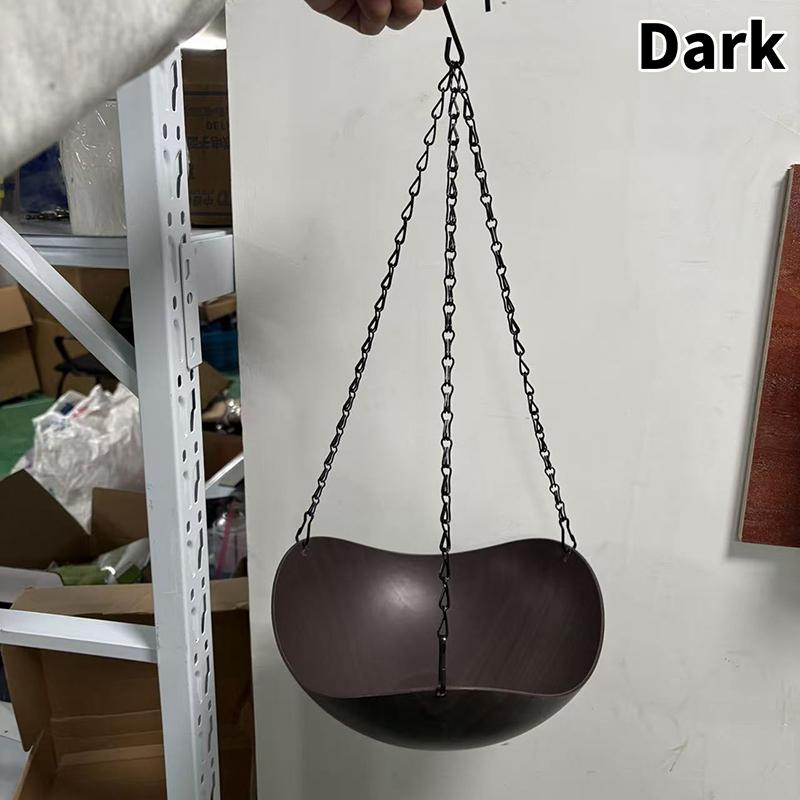 

Wooden Hanging Bird Feeder, With A Vintage Wood Grain Texture, Paired With A Thickened Iron Chain And S-Shaped Hook. B