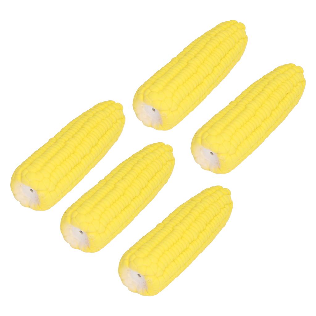 5Pcs Dog Corn Toy Latex Simulation Interactive Puppy Teething Chew Toys with Sound for Small Medium