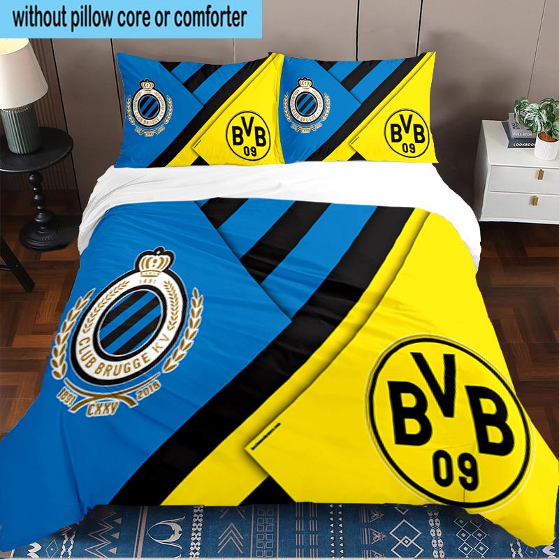 Club Brugge Fc Crest 3PCS Bedding set,Ideal for1pc Duvet Cover And 2pcs Pillowcases Perfect for Christmas gift,Ideal for Bedroom, Dormitory