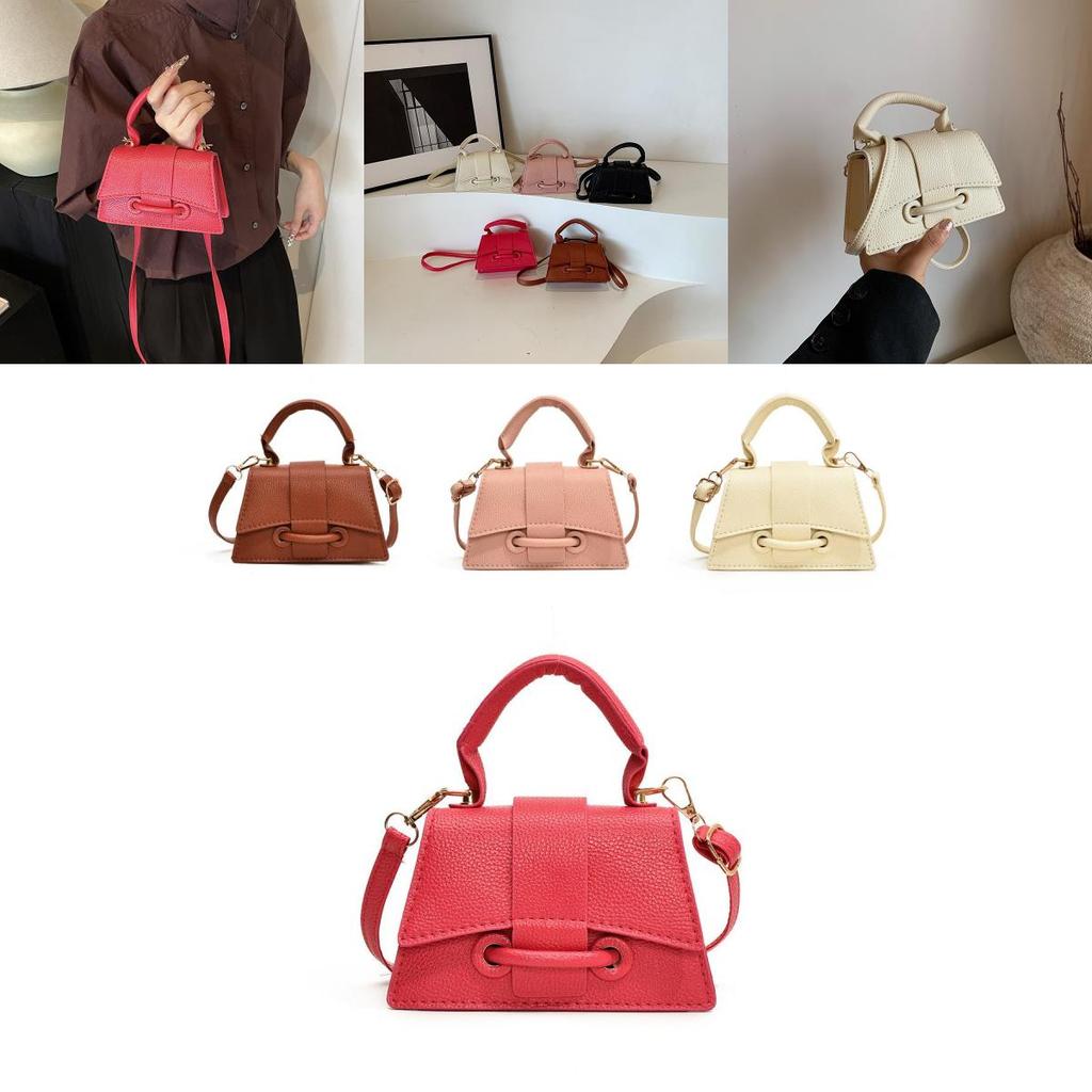 Stylish Mini Handbag For Fall 2024 Featuring Vintage Square Design And Pu Material
