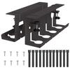 Under Desk Cable Management Tray 2 Pcs Black